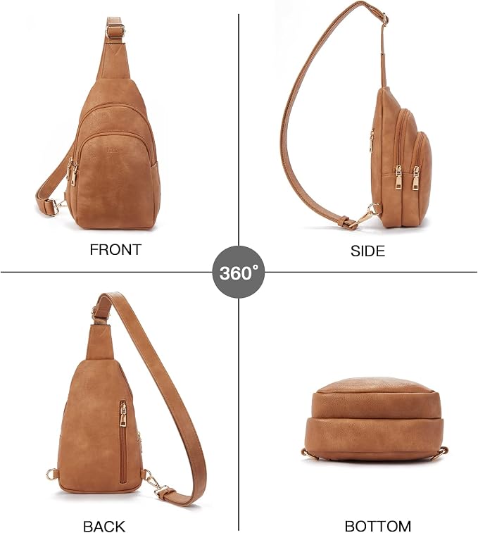 Telena Small Sling Bag for Women Leather Crossbody Fanny Packs Chest Bag for - Image 7