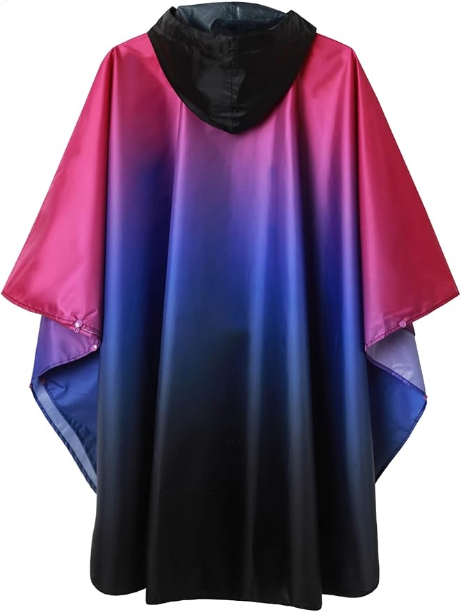 SaphiRose Rain Poncho Jacket Coat Hooded - Image 2