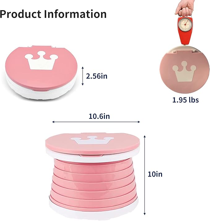 Travel Potty for Toddler, Portable and Foldable Toilet, Apply to Seat Emergency - Image 2