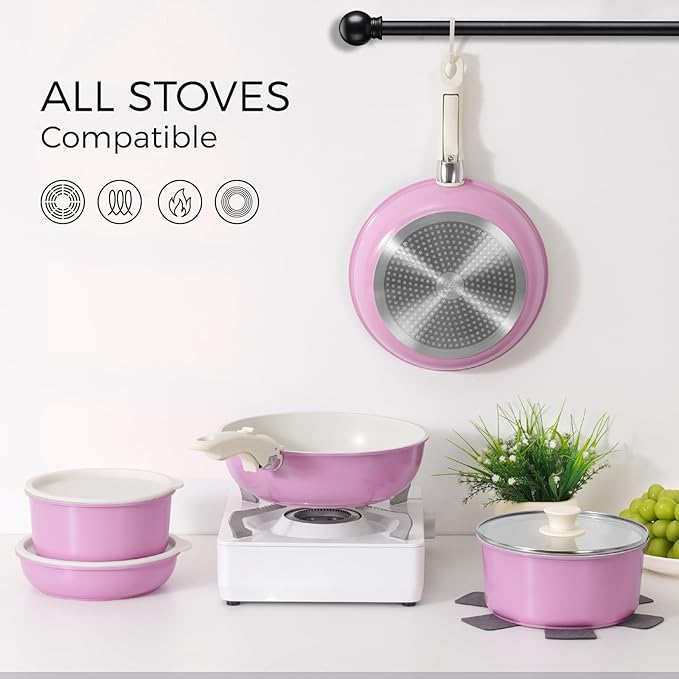 15Pcs Pots and Pans Set Non Stick, Cookware Sets - Image 4
