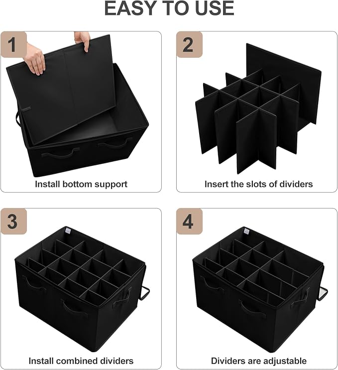 Shoe Organizer for Closet 2 Pack, Foldable Shoe Box - Image 7