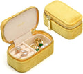 Small Travel Jewelry Case, Mini Tiny Plush Velvet Jewelry Box by TAIMY