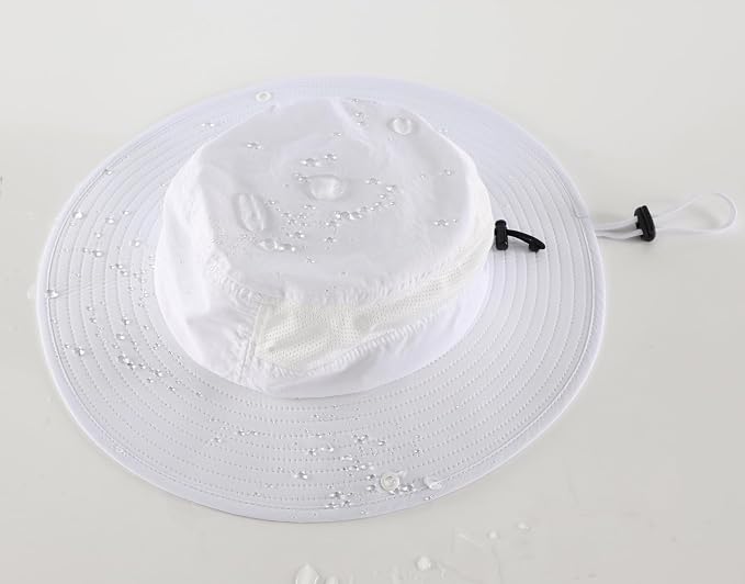 Home Prefer UPF50+ Mens Sun Hat Wide Brim Womens UV Protection Beach Bucket Hat - Image 3