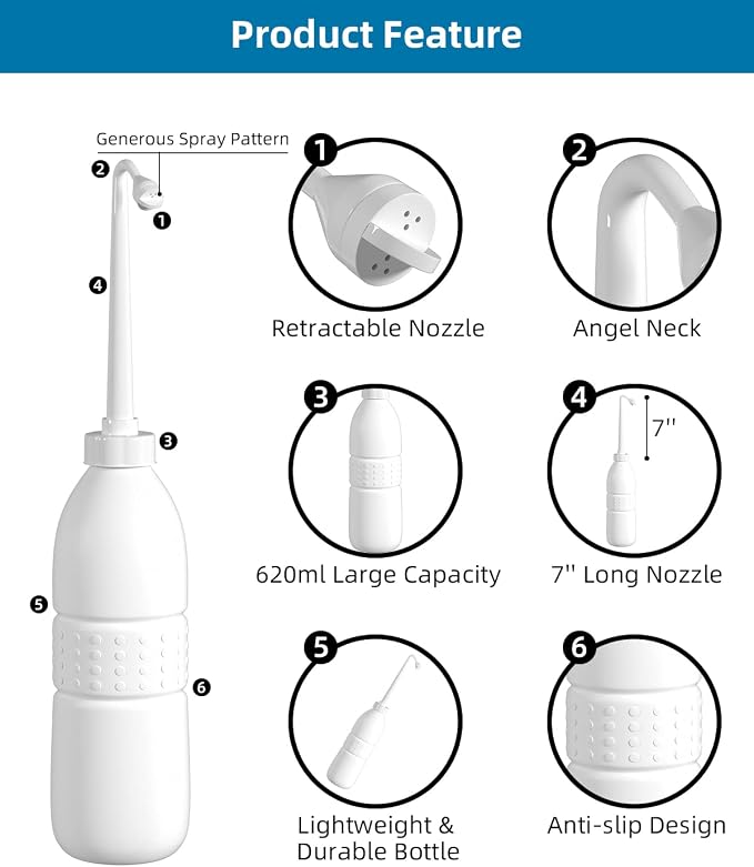 Hibbent Portable Bidet for Travel, Handheld Travel Bidet for Personal Hygiene - Image 3