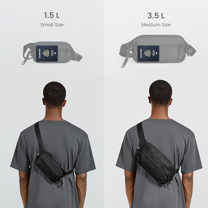 tomtoc 3.5L Sling Bag with RFID Blocking, Crossbody Bag Chest Shoulder Pack - Image 2