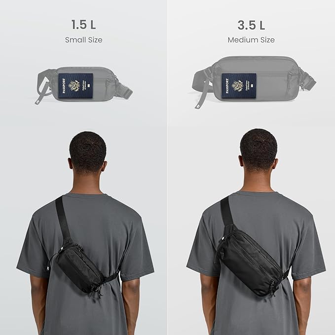 tomtoc 1.5L Sling Bag with RFID Blocking, Crossbody Bag Minimalist Chest - Image 2