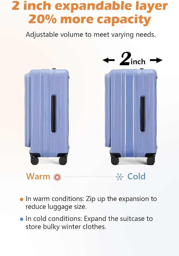 HotWay 20 Inch Expandable Carry On Luggage - Image 3
