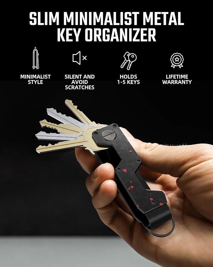 Key Organizer Compact Key Holder Metal Key Chain Minimalist key case key holder - Image 3