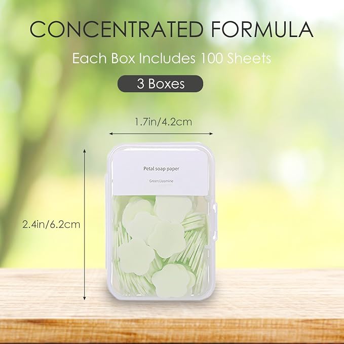 300pcs Portable Hand Washing Soap Sheets, Scented Mini Soap Sheets, Disposable - Image 2