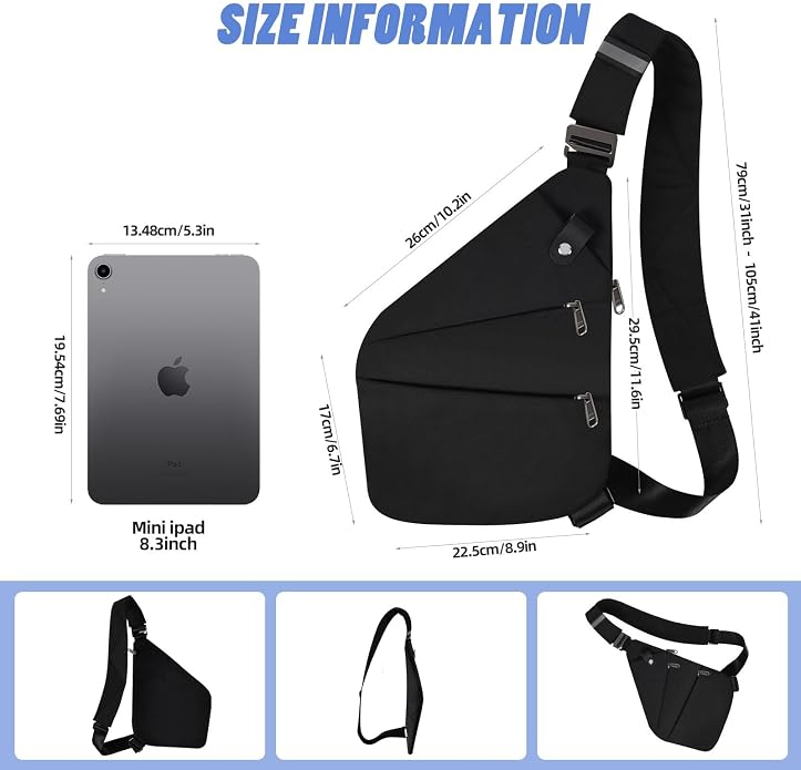 Anti Theft Crossbody Bag, Anti Theft Travel Bag - Image 3