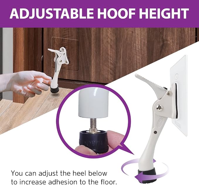 Door Stopper with Adhesive Bracket Stickers, No Drilling or Tools Needed - Image 5