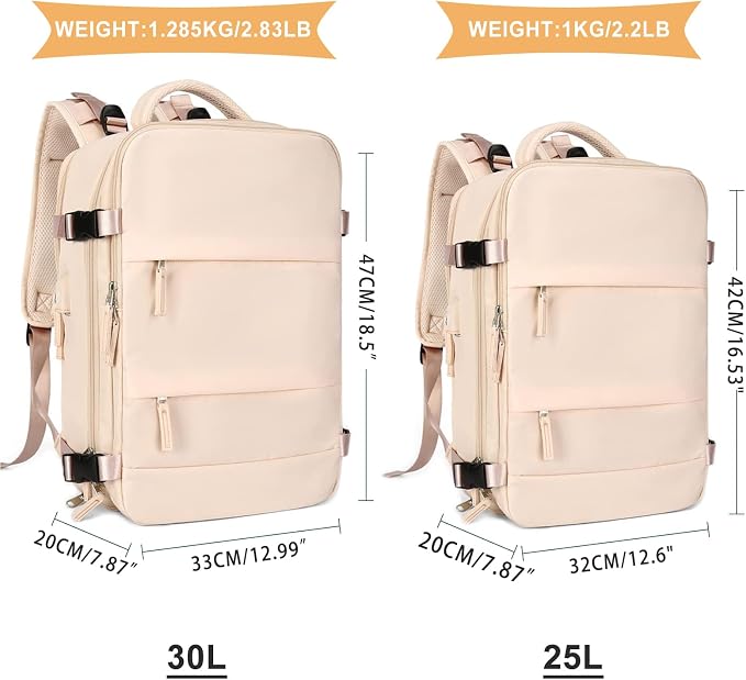 coowoz Travel Backpack For Women Men, Carry On Backpack, Hiking Backpack - Image 3