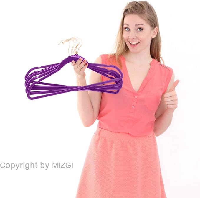 MIZGI Premium Velvet Hangers Heavy Duty - Image 9
