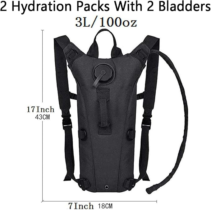 ATBP Tactical Water Hydration Pack Military 3L Water Bladder Carrier Backpack - Image 2