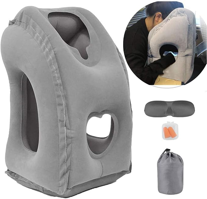 Inflatable Travel Air Pillow for Sleeping to Avoid Neck and Shoulder Pain by Kimiandy