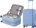 aji Expandable Top Open Carry On Luggage 22x14x9 Airline Approved, 20 Inch Hard by AJIVALUESTYLISHQUALITY