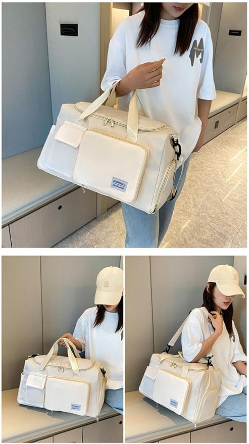 Multipurpose 20L Foldable Duffel Bag Gym Yoga Bag Carry-On Shopping Sack Travel - Image 2
