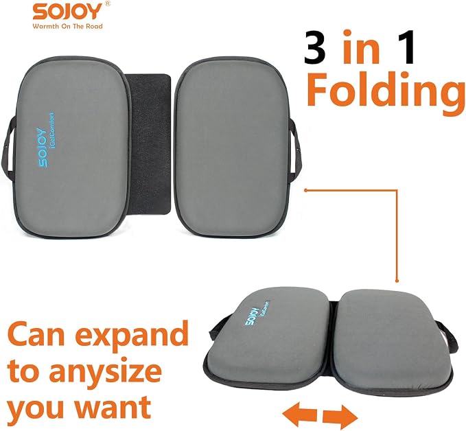 Sojoy iGelComfort 3-in-1 Foldable Gel & Memory Foam Travel Seat Cushion – US - Image 4