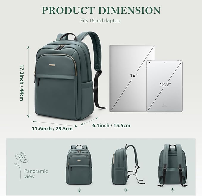 Travel Backpack for Women Personal Carry On Bag Business Weekender Hiking - Image 4
