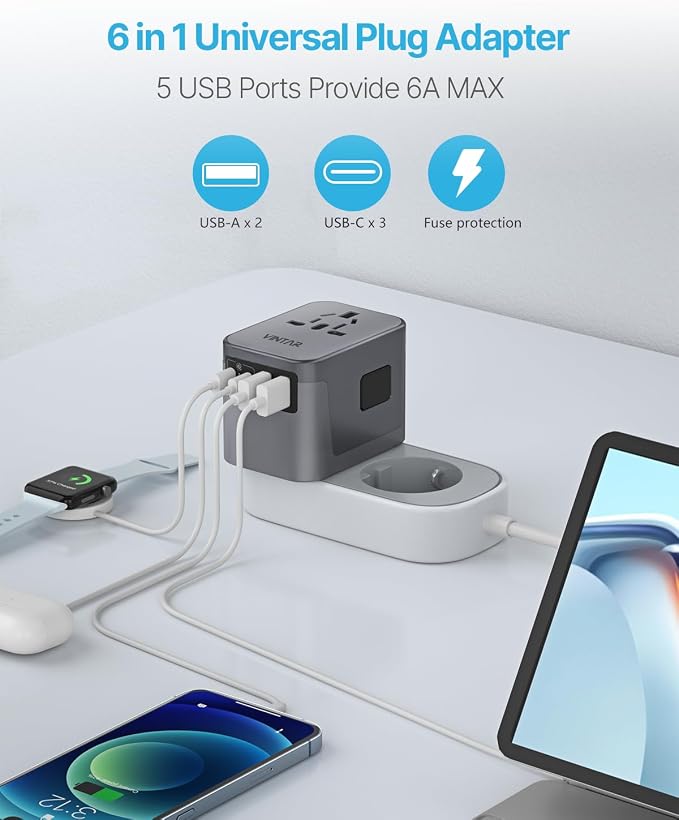 Universal Travel Adapter, VINTAR International Power Adapter - Image 4