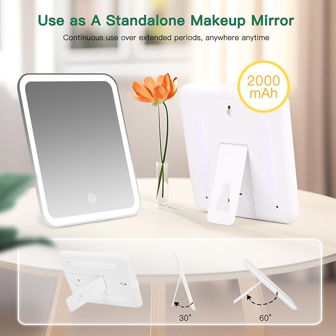 Travel Makeup Bag with LED Mirror, Cosmetic Bags - Image 6