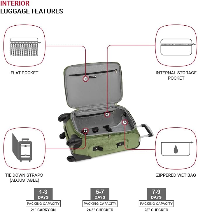 SwissGear Sion Softside Expandable Luggage, 3-Piece Set - Image 4
