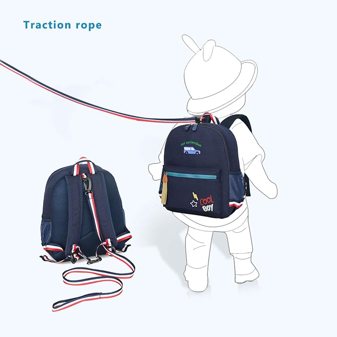 willikiva Cartoon Bus 12 Kindergarten Backpack - Image 4