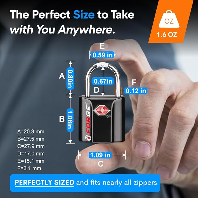 TSA Approved Luggage Locks, Ultra-Secure Dimple Key Travel Locks - Image 3