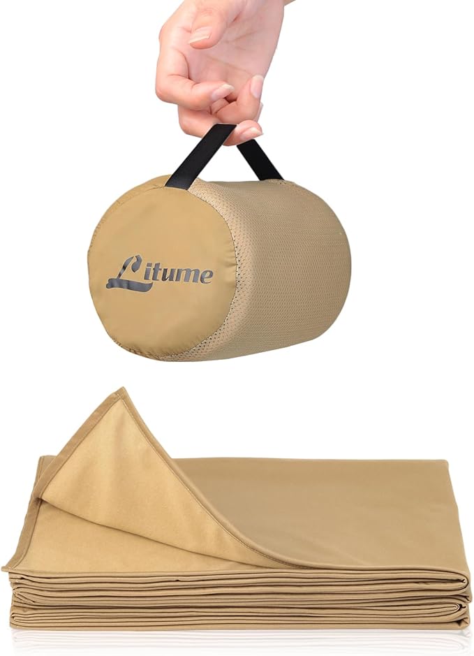 Travel Blanket Lightweight and Breathable, 67 x 48 in Soft Airplane Flight by LitumeOutdoorCollection