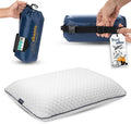 Travel & Camping Comfortable Memory Foam Pillow – Easy to Carry Portable Bag – by Alkamto