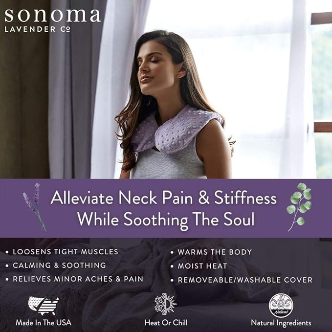 Sonoma Lavender Luxury Eucalyptus/Lavender Heatable/Chillable Neck Pillow - Image 2