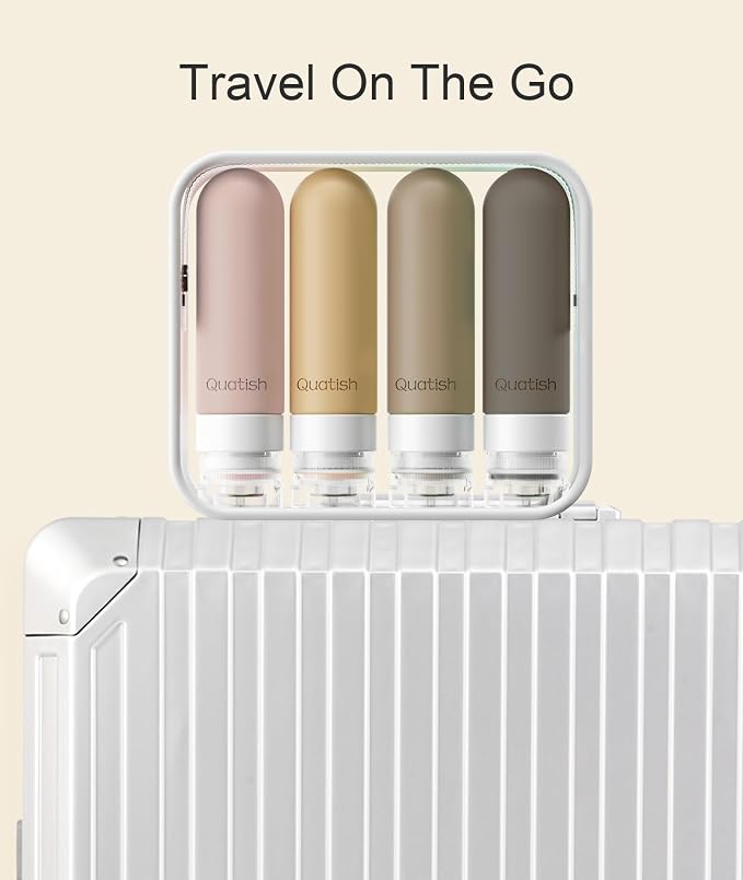 Quatish Travel Bottles for Toiletries, Original Patented Leak Proof Travel Size - Image 7