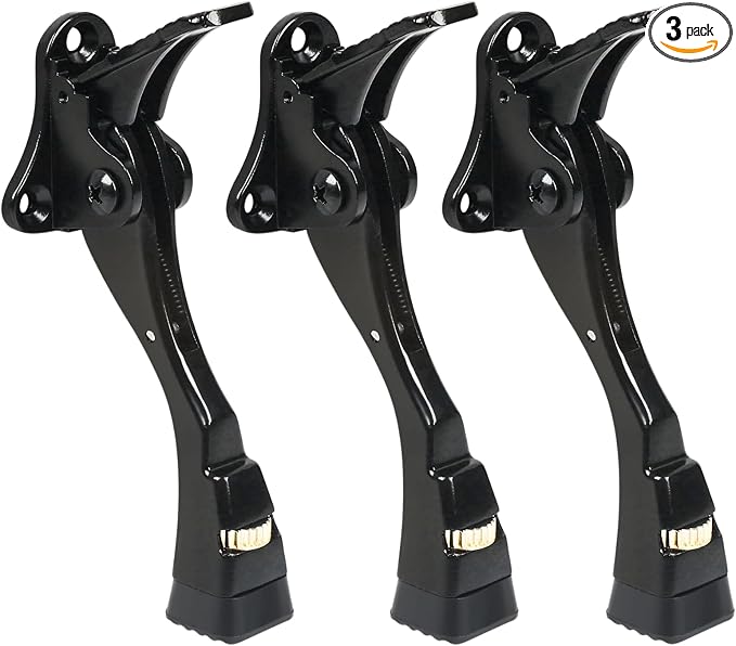 3 Packs Heavy Duty Kickdown Door Stopper, One Touch Adjustable Kickdown Door by ENYZTBI