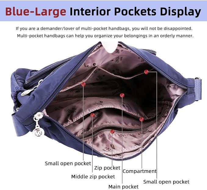 MINTEGRA Women Shoulder Handbag Roomy Multiple Pockets Bag Ladies Crossbody - Image 5