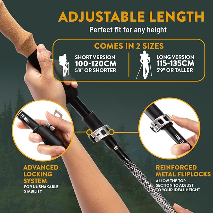 Premium Foldable Hiking Poles by USA Brand - Image 4