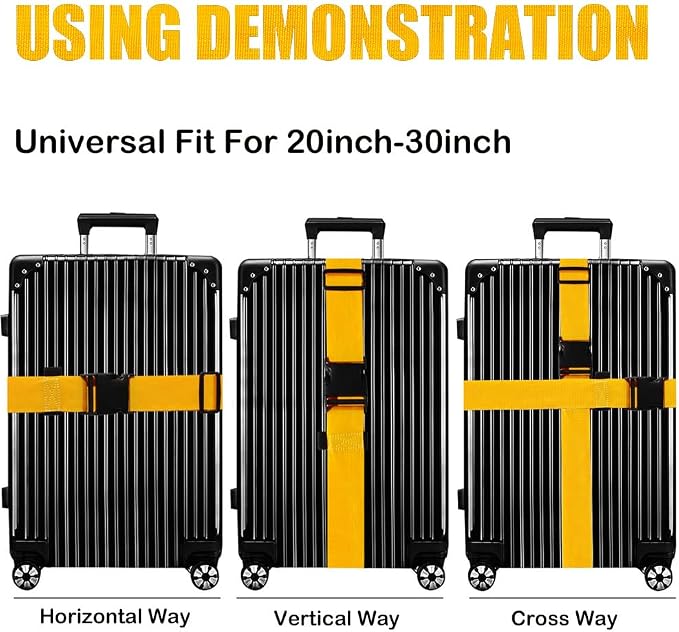 Luggage Straps for Suitcases TSA Approved-2 Pack Bright Personalized Luggage - Image 4