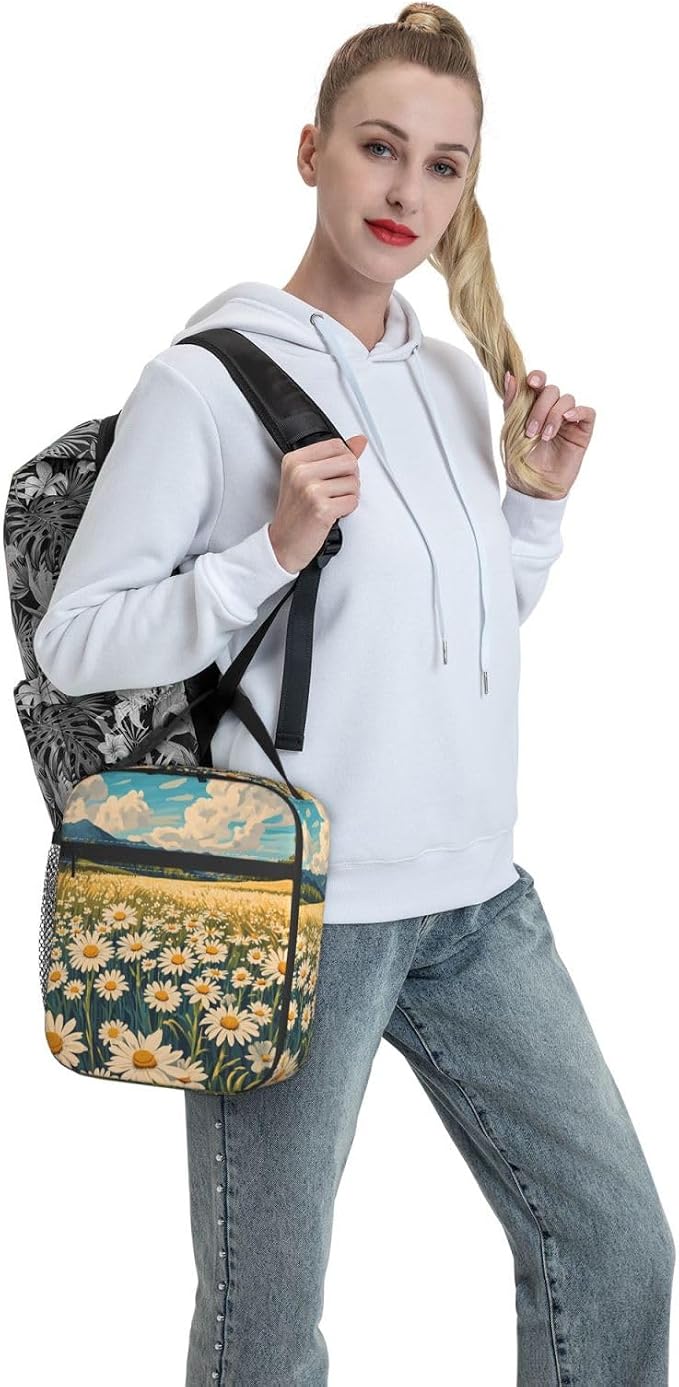 Daisy Flower Lunch Box for Kids Aldults, Nature Floral Reusable Thermal - Image 7