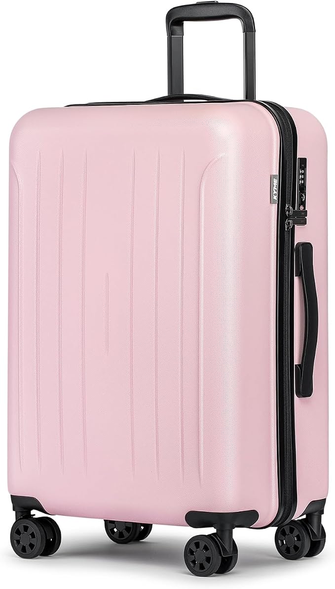 KYME Suitcase Hardshell With Double Spinner Wheels, PC+ABS TSA Lock Travel by KYME