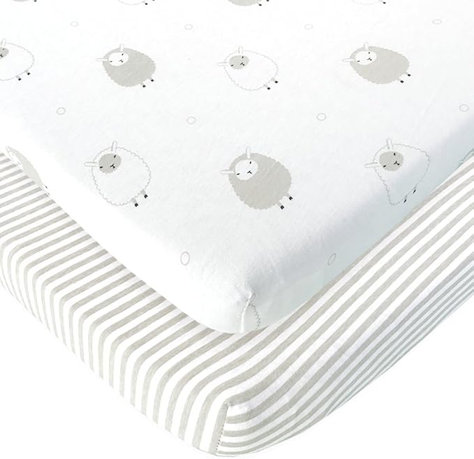 Travel Crib Fitted Sheets Compatible by JoeyJoan