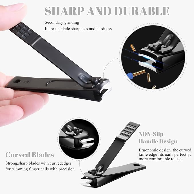 High Precision Stainless Steel Nail Clippers Set - Image 3