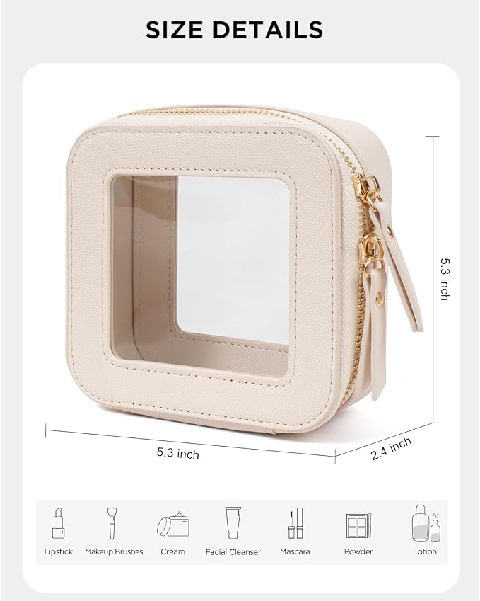 LETGO Clear Makeup Bags Small, Small Clear Makeup Bag - Image 2
