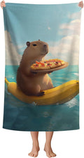 WZOMT Cute Capybara Beach Towel, Capybaras Gifts by WZOMT