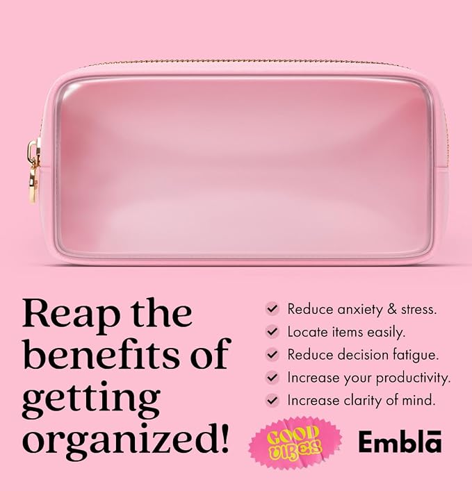 Clear Makeup Bag Zipper Pouch, Transparent Cosmetic Case Organizer, TSA - Image 6