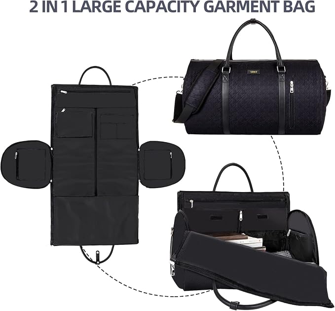 Garment Bag for Travel Convertible Carry On Garment Bag Large Travel Duffel - Image 2