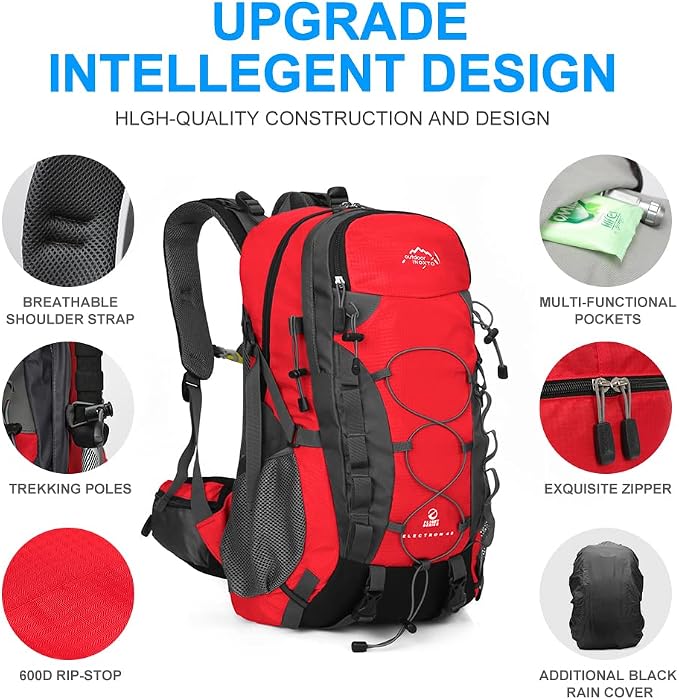 INOXTO lightweight Hiking Backpack 35L/40L Hiking Daypack - Image 4