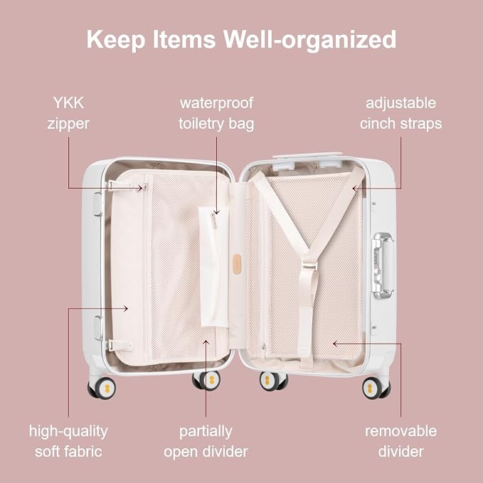LEVEL8 Zipperless Carry On Luggage Airline Approved - Image 3