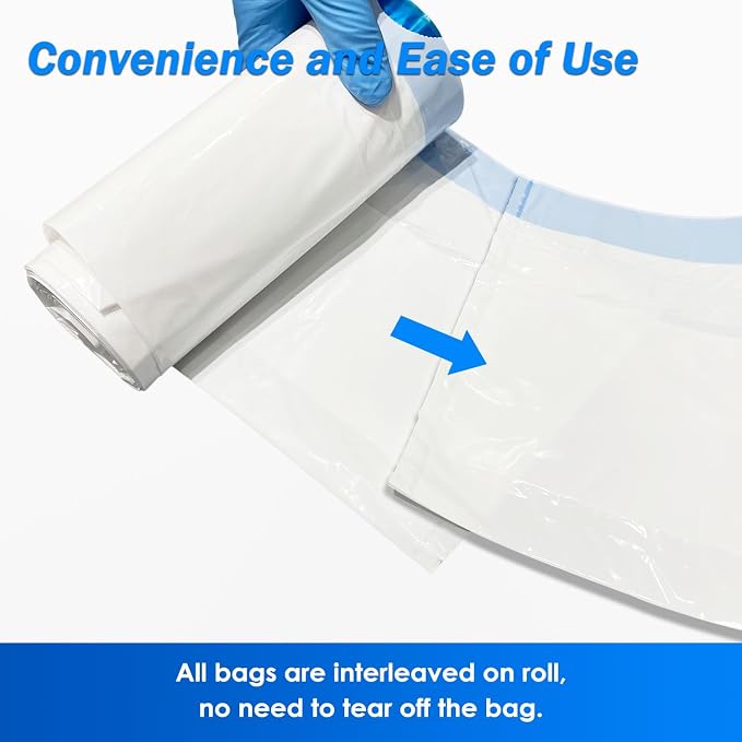 100 Count Enlarged Bedside Commode Liners - Image 3