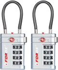 Forge TSA Approved Luggage Locks 4 Digit Combination TSA Travel Locks by Forge