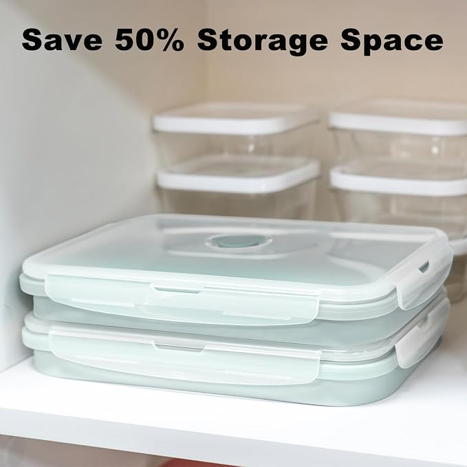 Extra Large Collapsible Silicone Food Storage Containers - Image 2