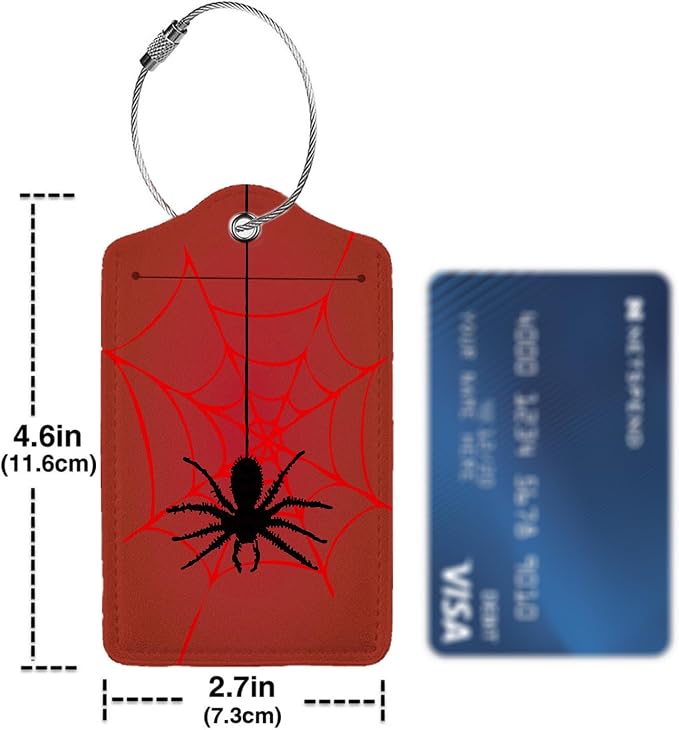 Spider Web 2-Pcs Premium Leather Tags - Image 4